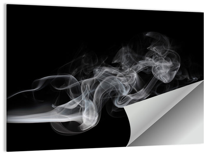 Swirling Smoke on Black Wall Art as a poster print