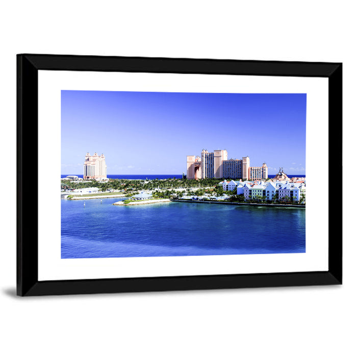 Atlantis Paradise Island View Wall Art as a framed print