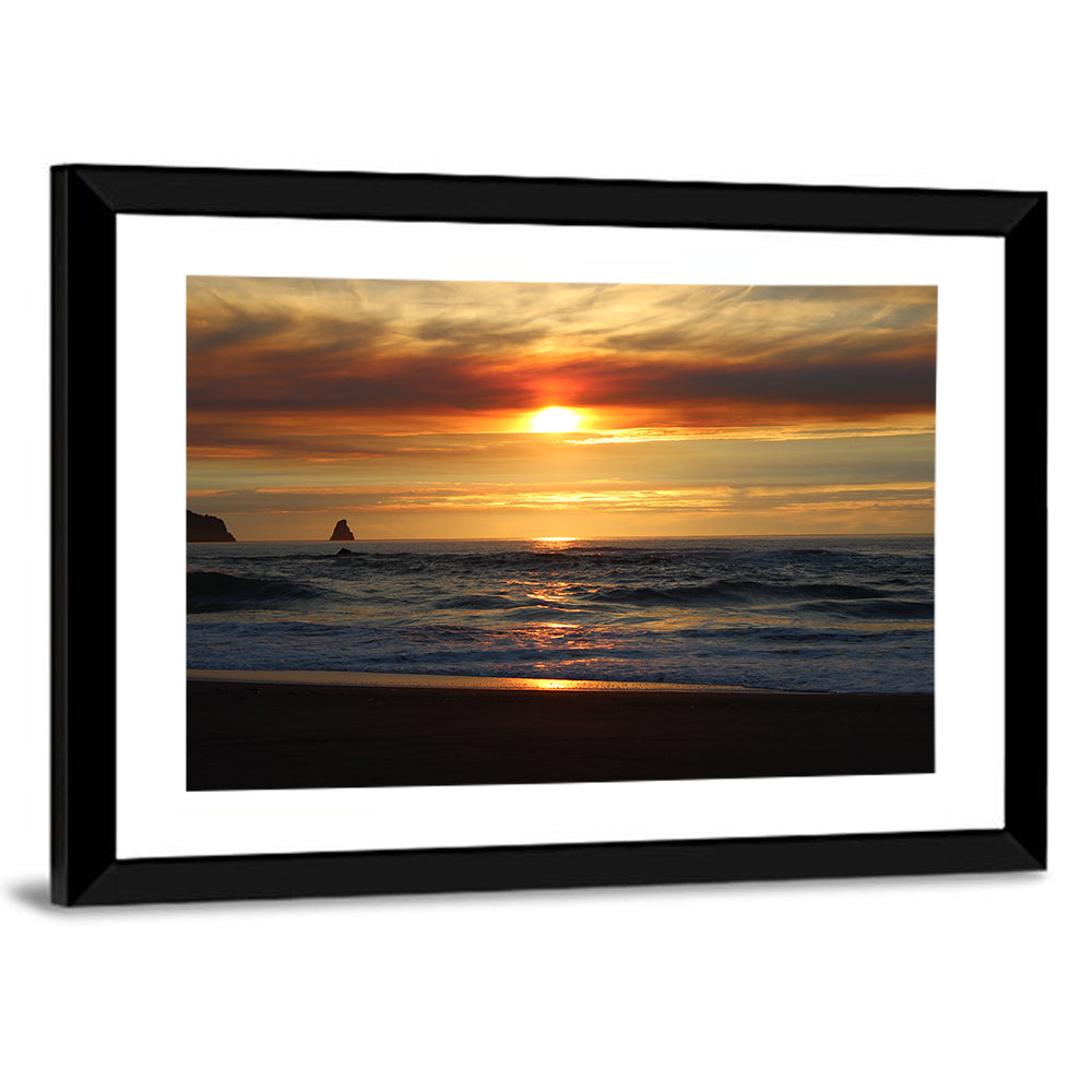 Oregon Sea Stack Sunset Wall Art