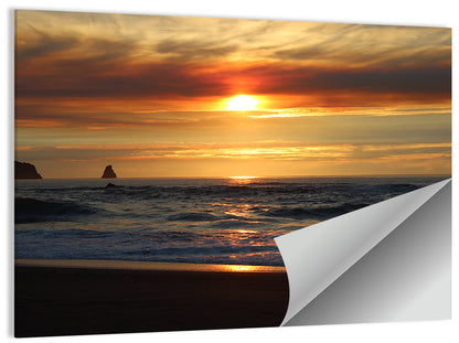 Oregon Coastal Sunset Wall Art