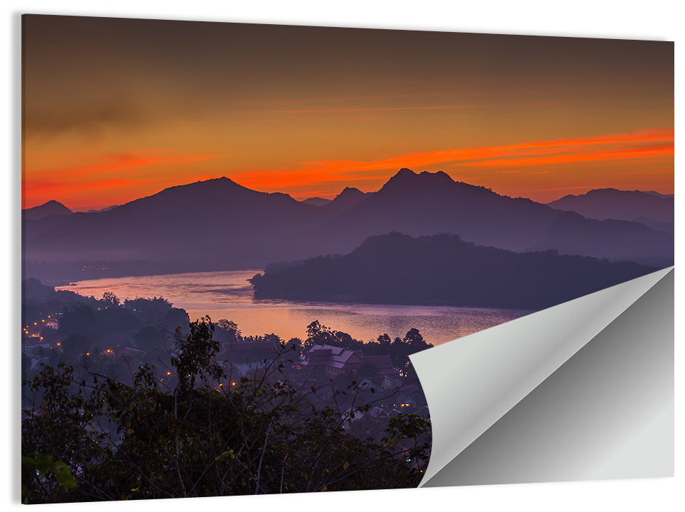 Luang Prabang Sunset Wall Art