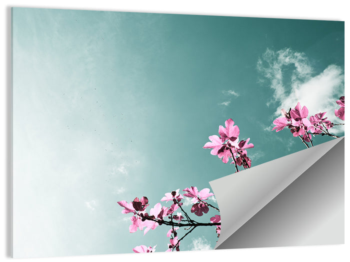 Pink Fig Tree Branches Wall Art as a poster print