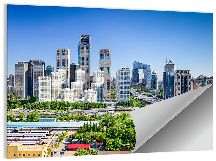 Beijing Cctv Headquarters Skyline Wall Art as a poster print