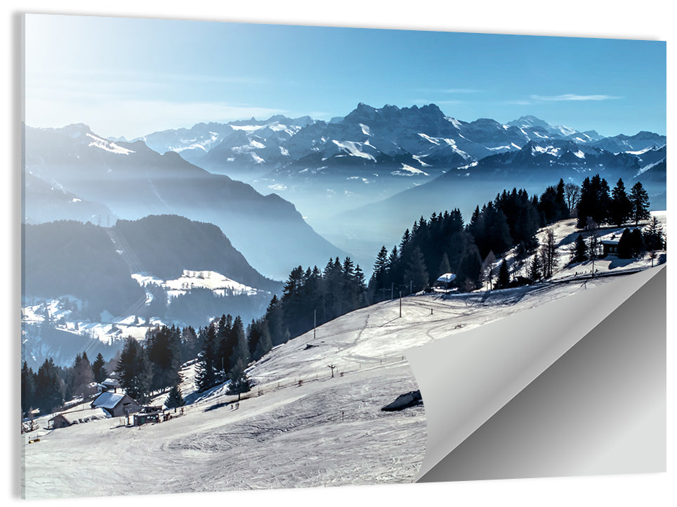 Ski Mountain Slope Wall Art