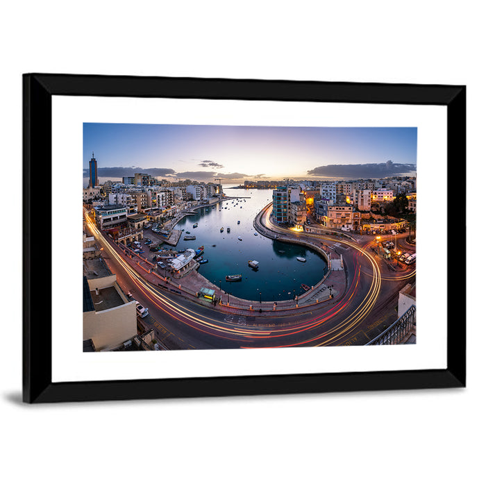Spinola Bay Light Trails Wall Art as a framed print