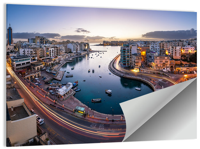 Spinola Bay Light Trails Wall Art as a poster print