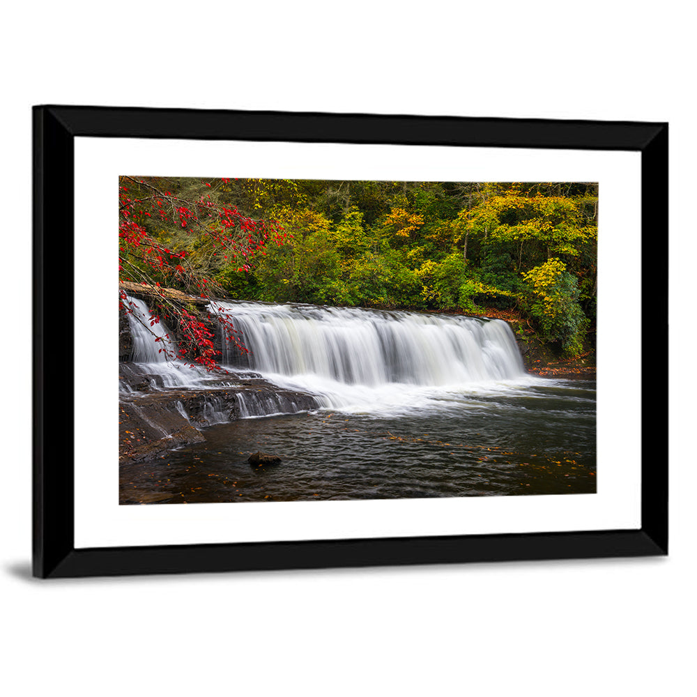 Blue Ridge Autumn Waterfall Wall Art