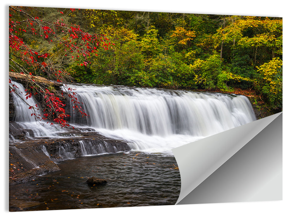 Blue Ridge Autumn Waterfall Wall Art