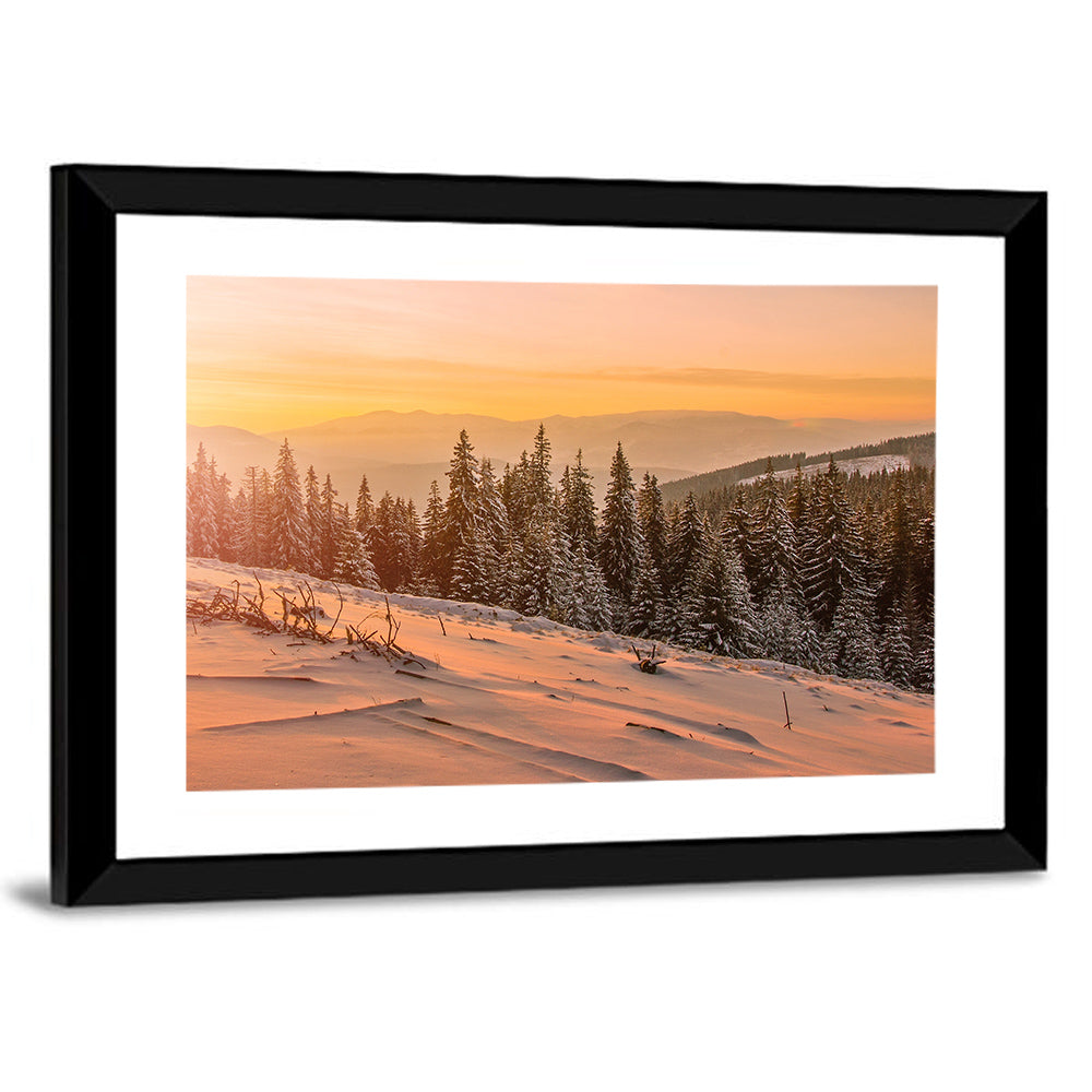 Hoverla Snowfield at Sunset Wall Art