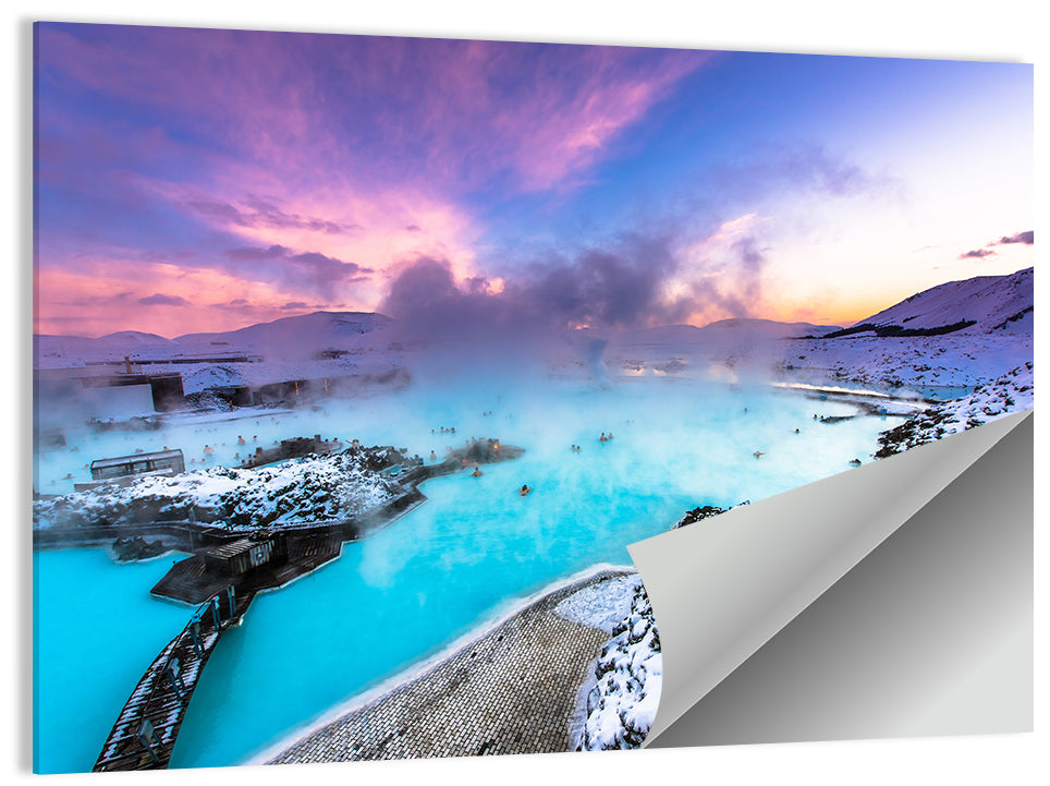 Blue Lagoon Grindavík Sunrise Wall Art