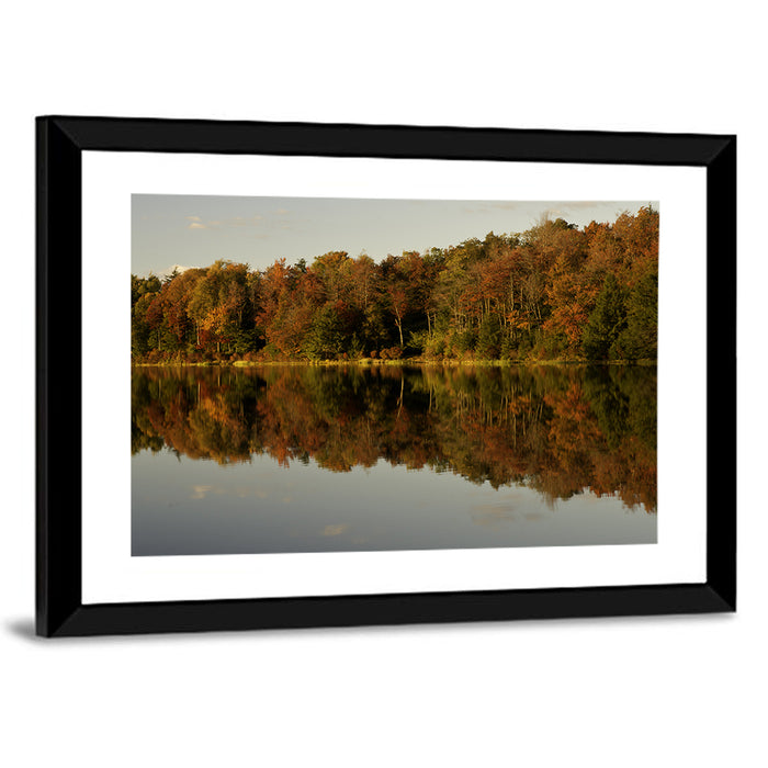 Lake Jean Reflection Wall Art as a framed print