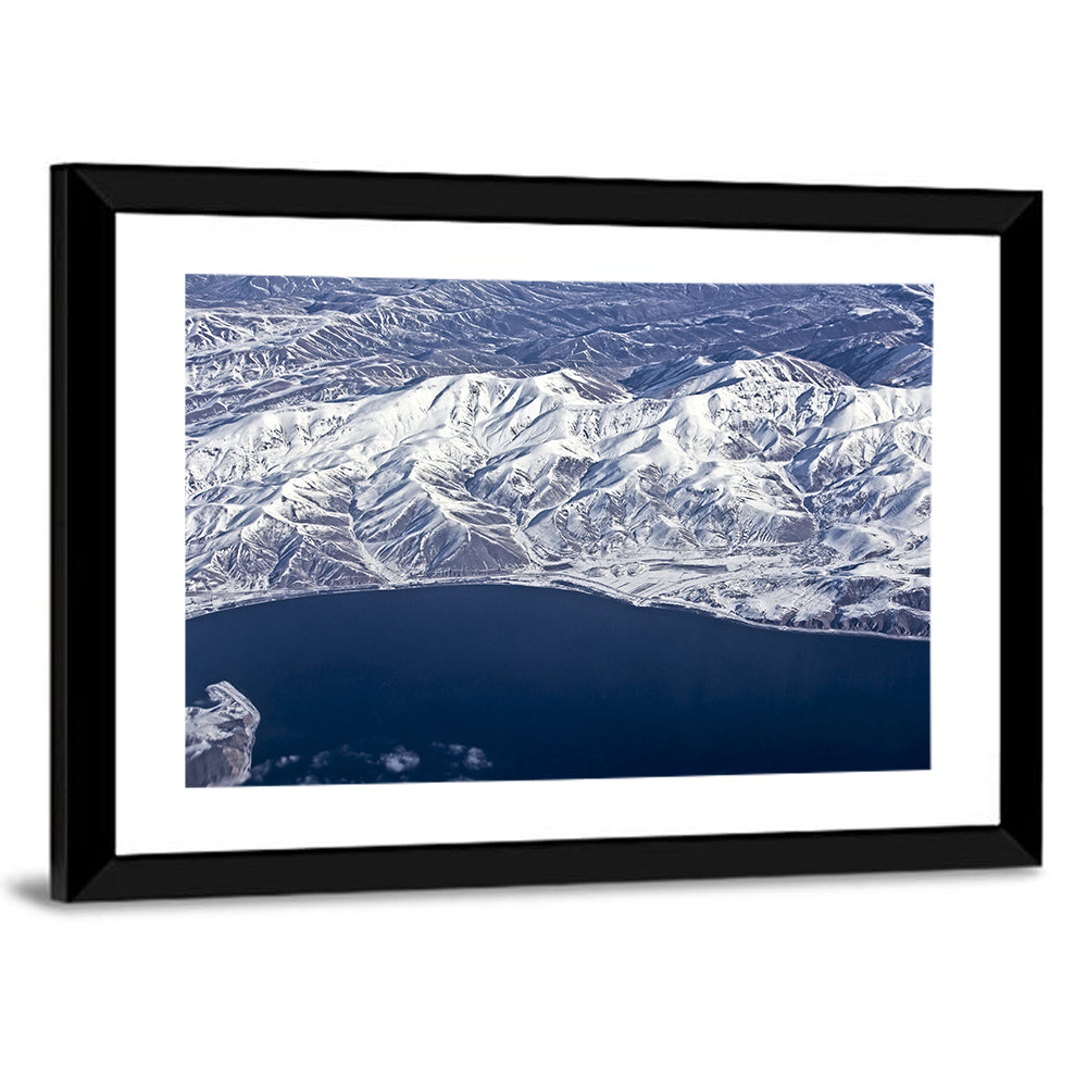 Lake Sevan Aerial Winter View Wall Art