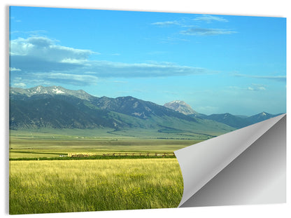 Montana Mountains Ranch Wall Art