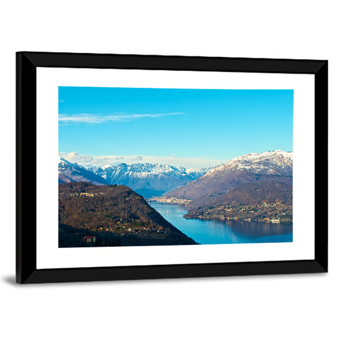 Lake Orta Mountain Reflection Wall Art as a framed print