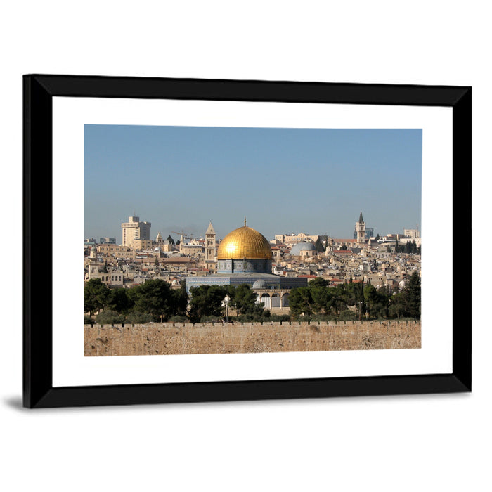 Golden Dome of the Rock, Jerusalem Wall Art as a framed print