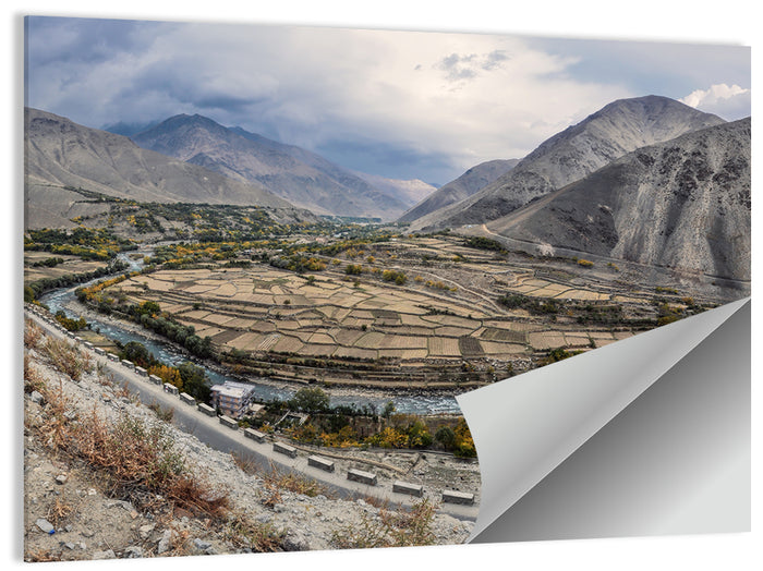 Autumn Valley, Afghanistan Wall Art as a poster print