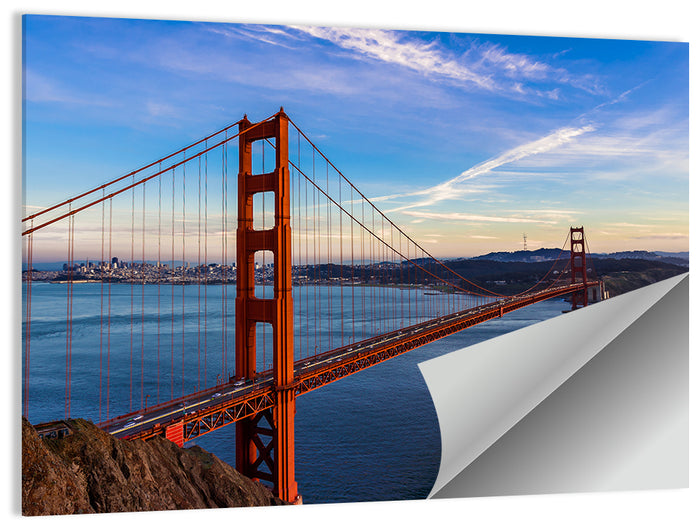 Golden Gate Bridge at Golden Hour Wall Art as a poster print