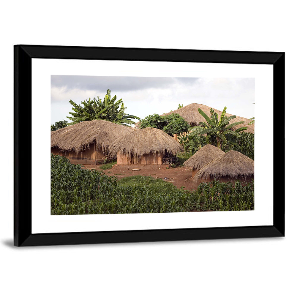 Thatched Roof Huts Wall Art