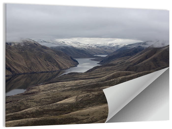 Snow-dusted Snake River Canyon Wall Art as a poster print