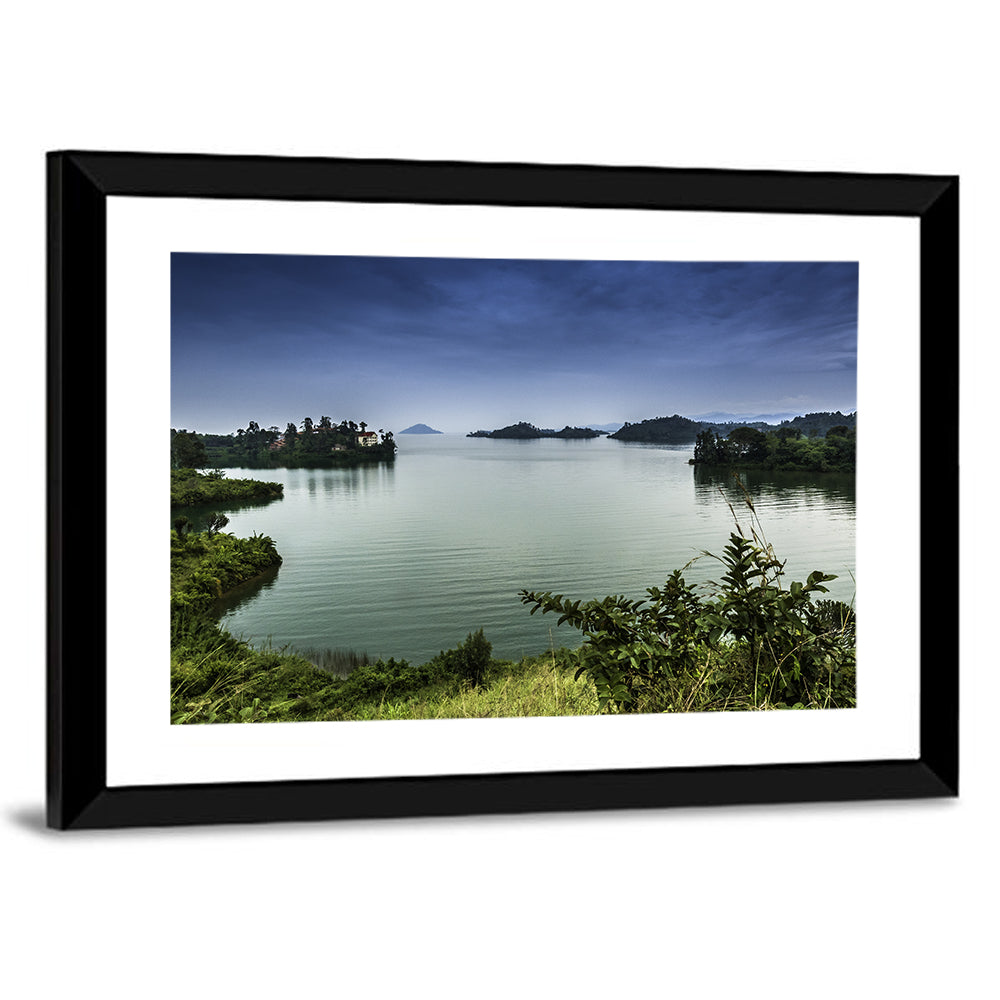 Lake Kivu Overcast Landscape Wall Art