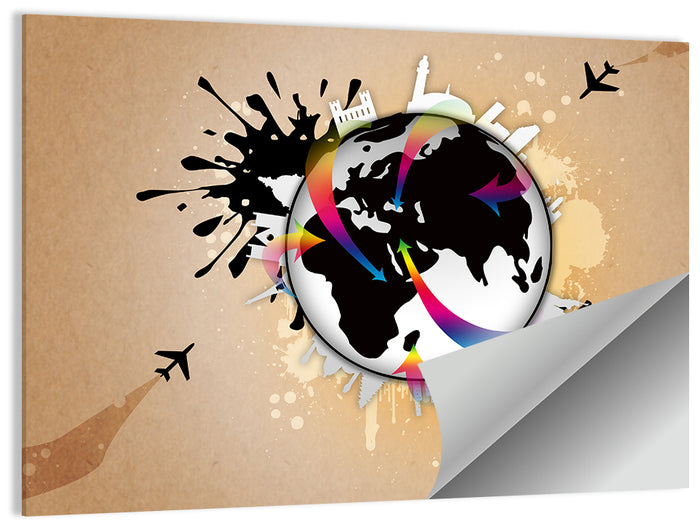Global Travel Concept Wall Art as a poster print