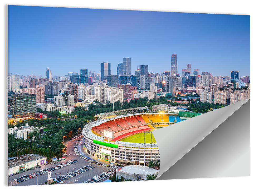 Workers' Stadium at Dusk, Beijing Skyline Wall Art