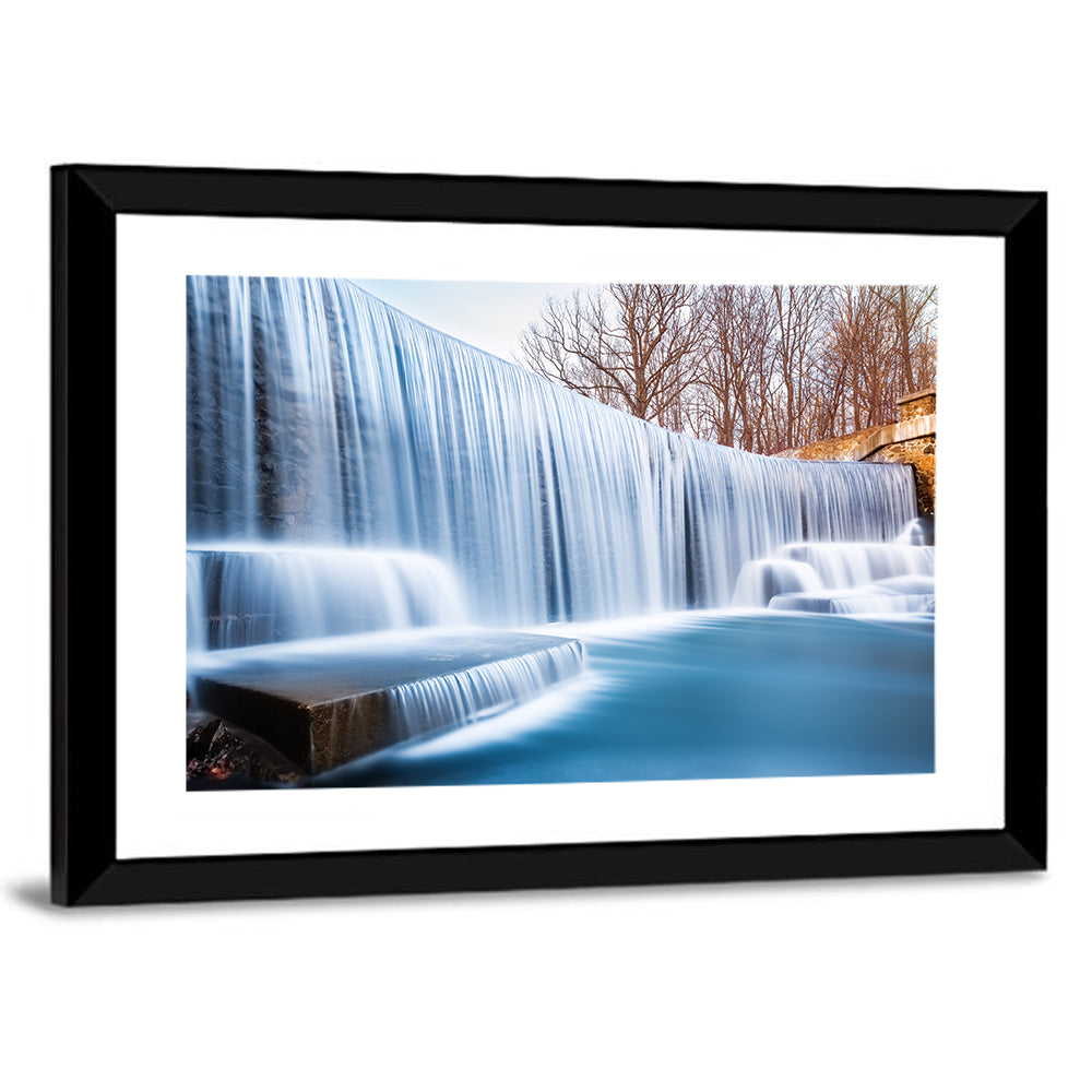 Seeley's Pond Winter Waterfall Wall Art