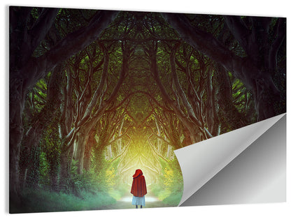 Hedges Forest Pathway Wall Art