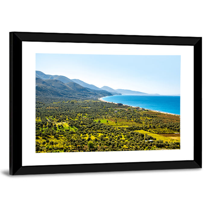 Borsh Coastline, Albania Wall Art as a framed print