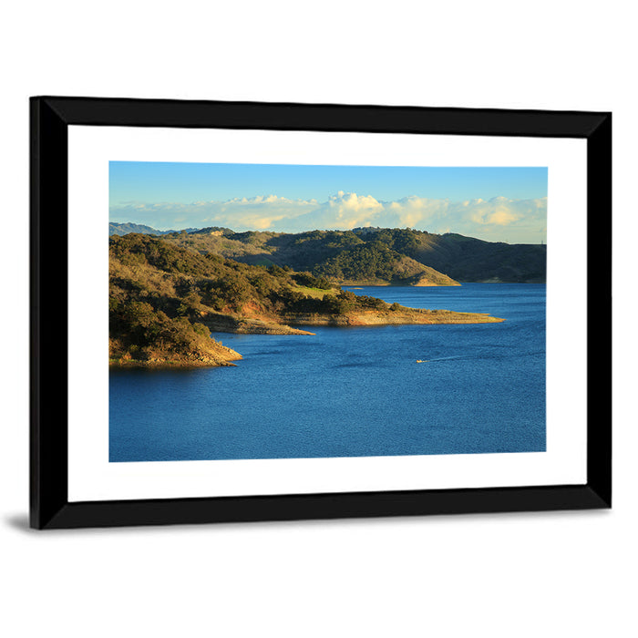 Lake Casitas Golden Hour Wall Art as a framed print
