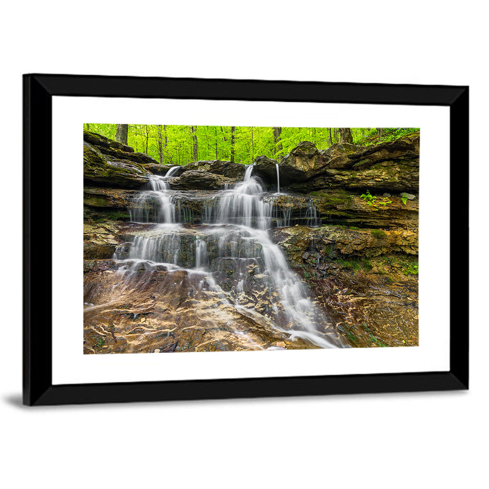 Mossy Ledge Waterfall Wall Art