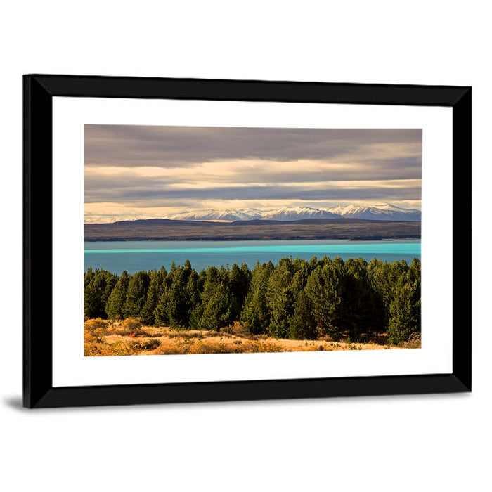 Lake Pukaki Turquoise View Wall Art as a framed print