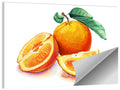 Watercolor Orange Still Life Wall Art
