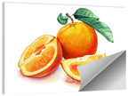 Watercolor Orange Still Life Wall Art