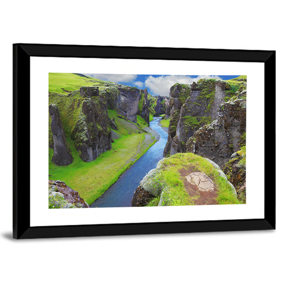Neverland Cliffs, Fjaðrárgljúfur Canyon Wall Art