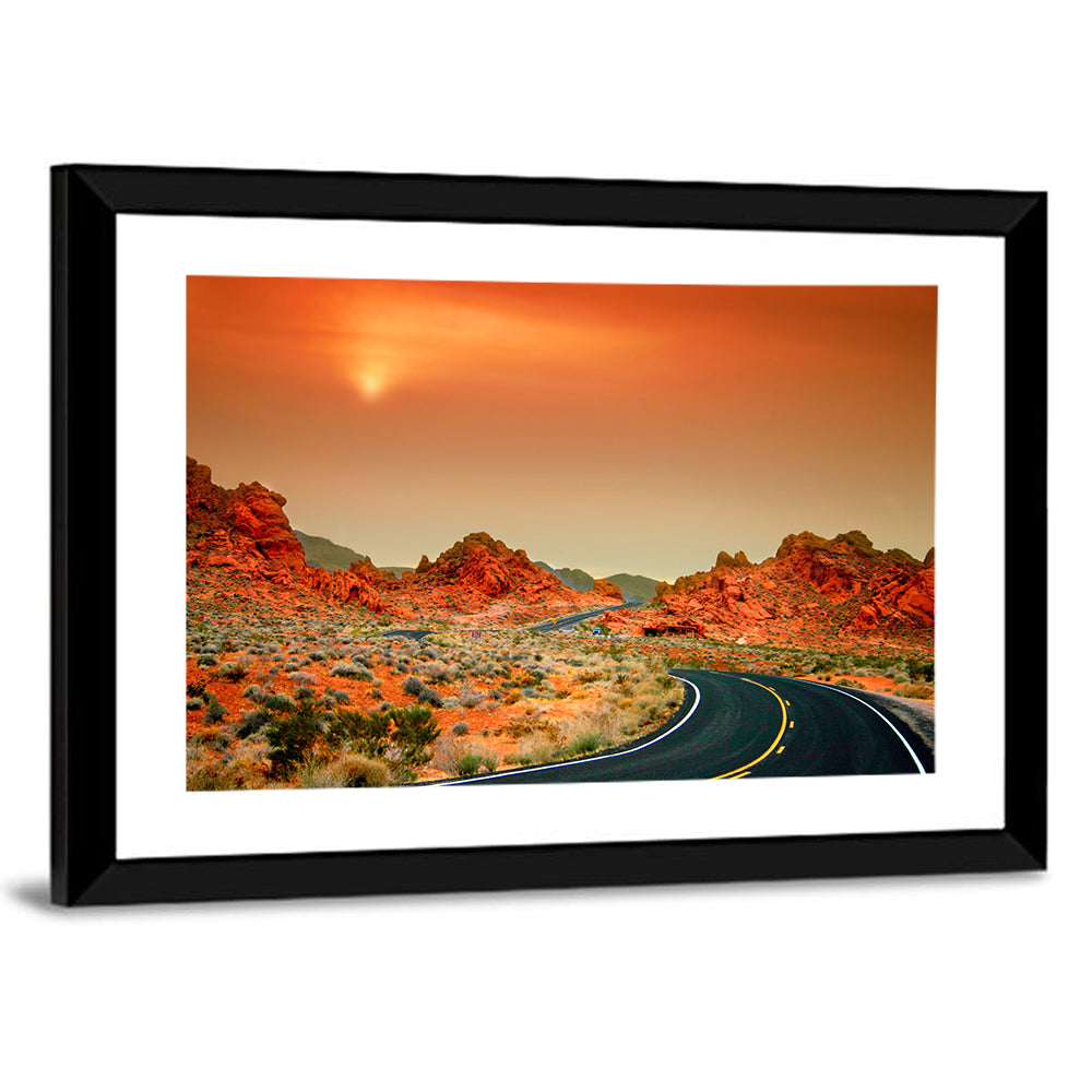 Valley of Fire Winding Road Wall Art