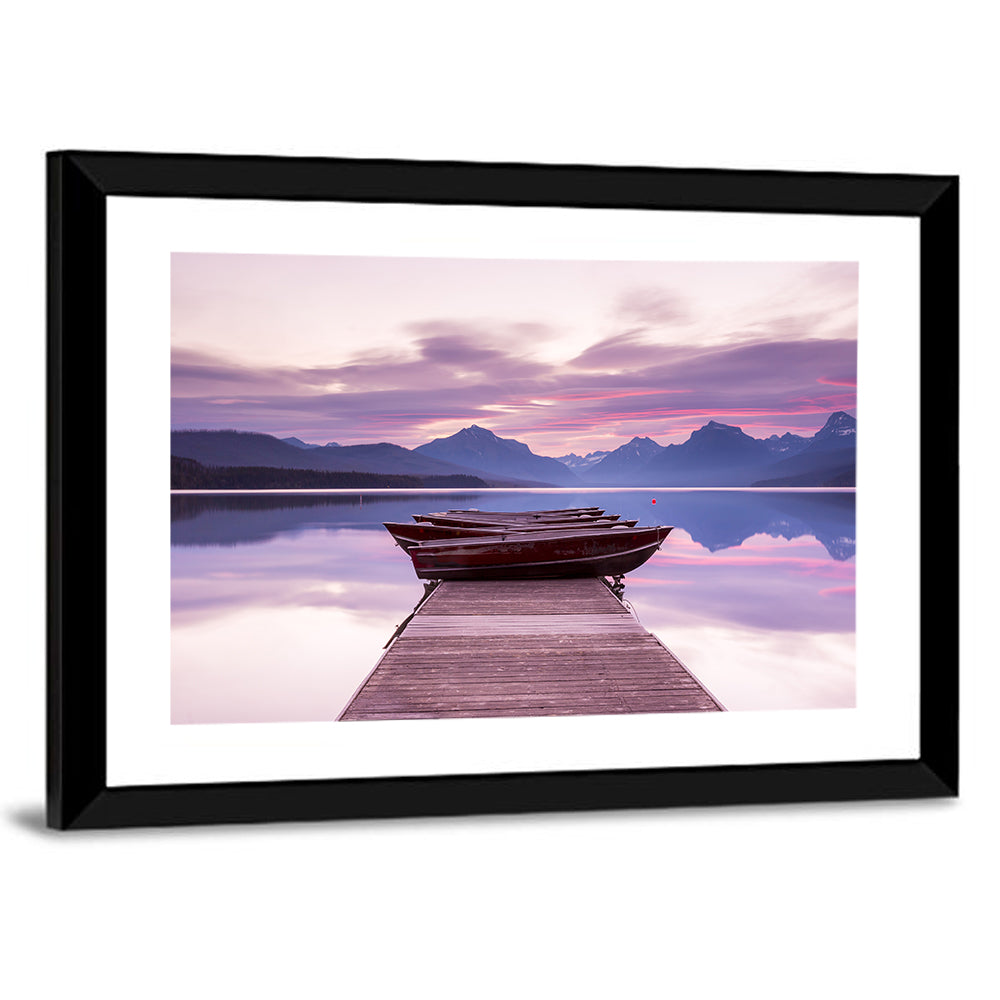 Lake Mcdonald Sunset Dock Wall Art