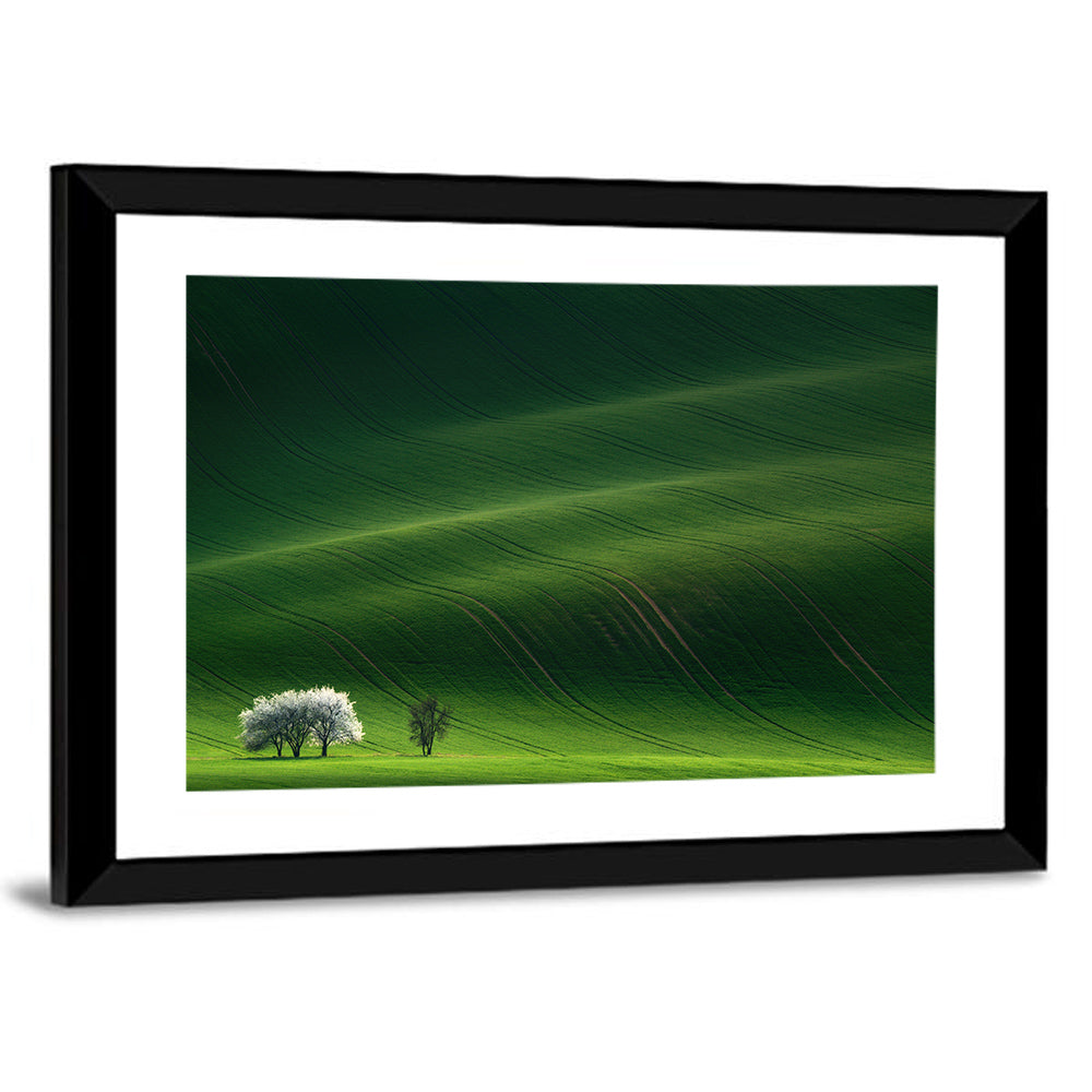 Emerald Hills with Blossoming Tree Wall Art