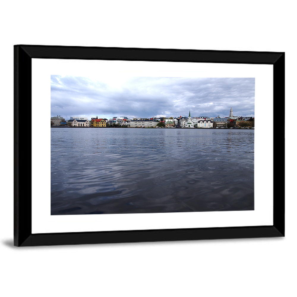 Tjörnin Reykjavik Skyline Wall Art