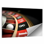 Roulette Wheel Closeup with White Ball Wall Art