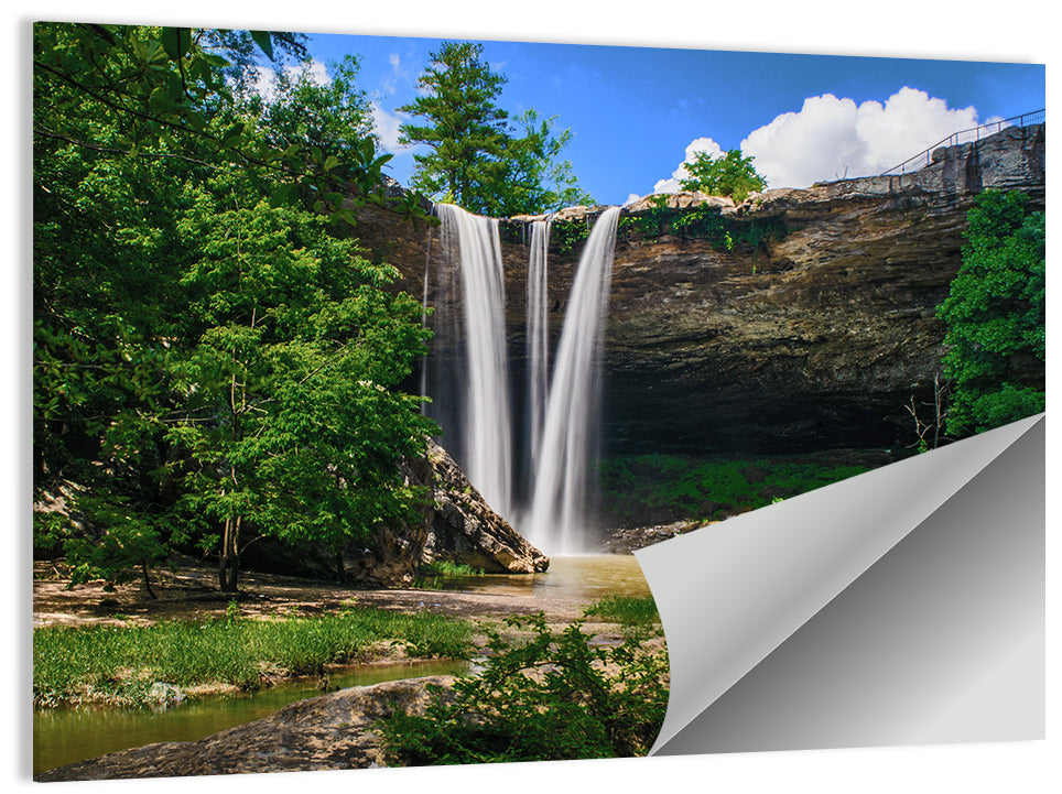 Noccalula Falls Waterfall in Daylight Wall Art