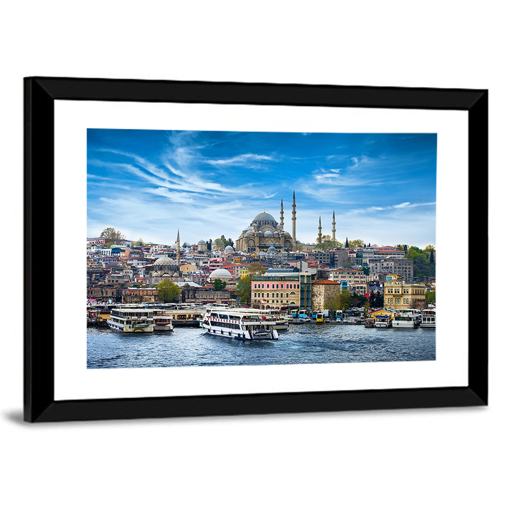 Süleymaniye Mosque Over Golden Horn Wall Art