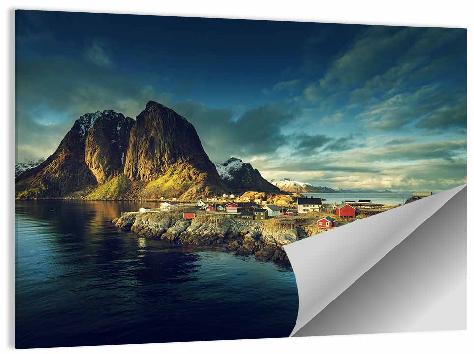Reine Red Fishing Huts Wall Art