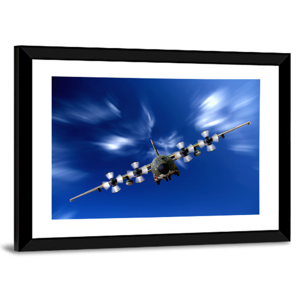 C-130 Head-on Camo Transport Wall Art