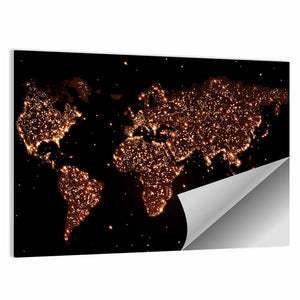 World Map Abstract Wall Art