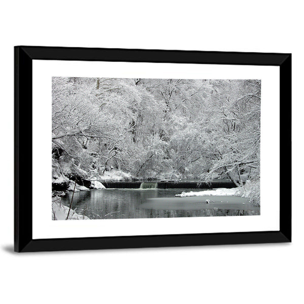 Fairmount Park Winter Spillway Wall Art