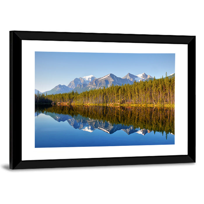 Herbert Lake Reflection Wall Art as a framed print