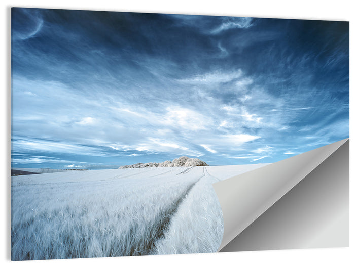 Surreal Infrared Grain Field Wall Art as a poster print