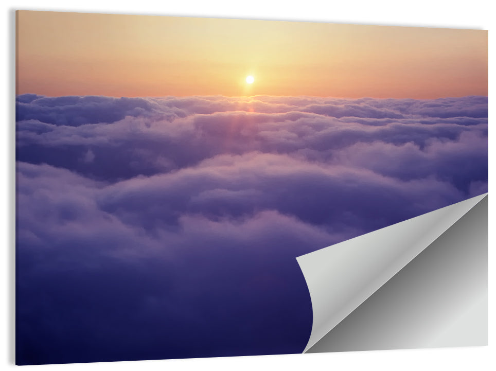 Sunset Over Endless Clouds Wall Art
