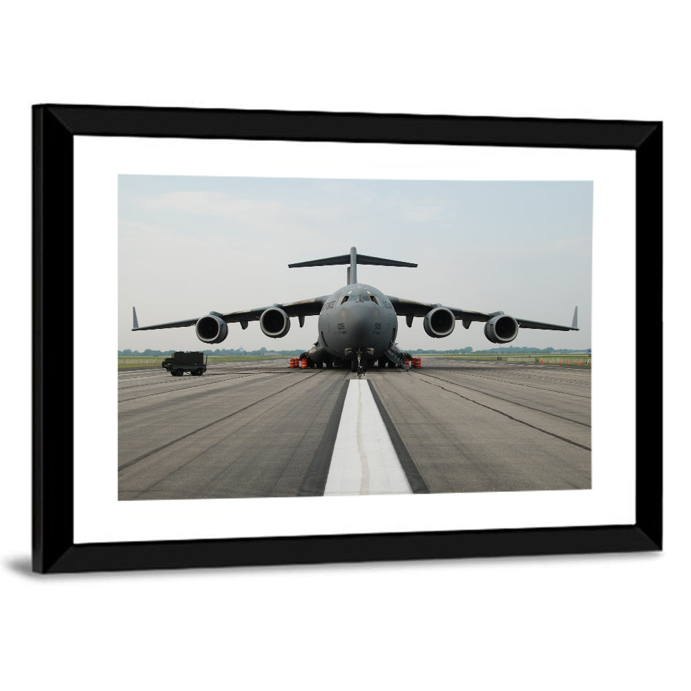C-130 on Runway Wall Art